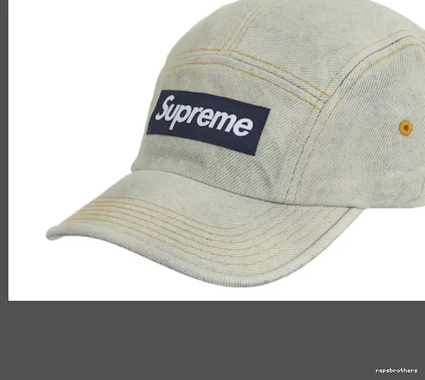 Water Camping Black White Water Washed Tannin Washed Blue SS23 Hat CAMP CAP DENIM 0808